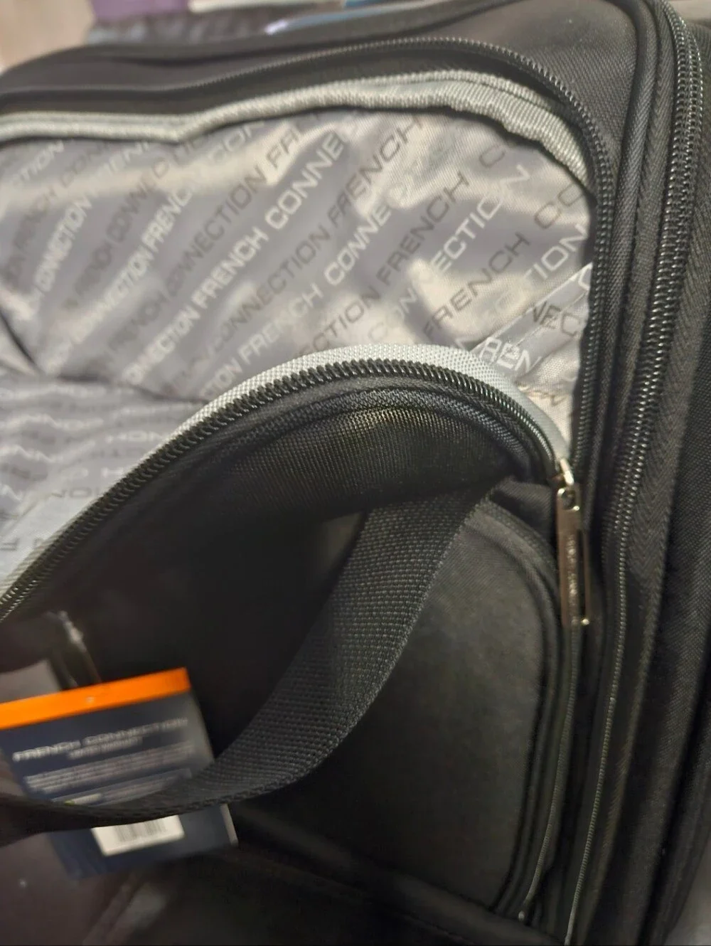 French Connection Black Rolling Carry-On Garment Tote